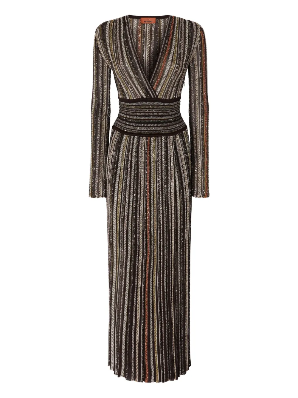 Missoni stripe embellished dress Zwart