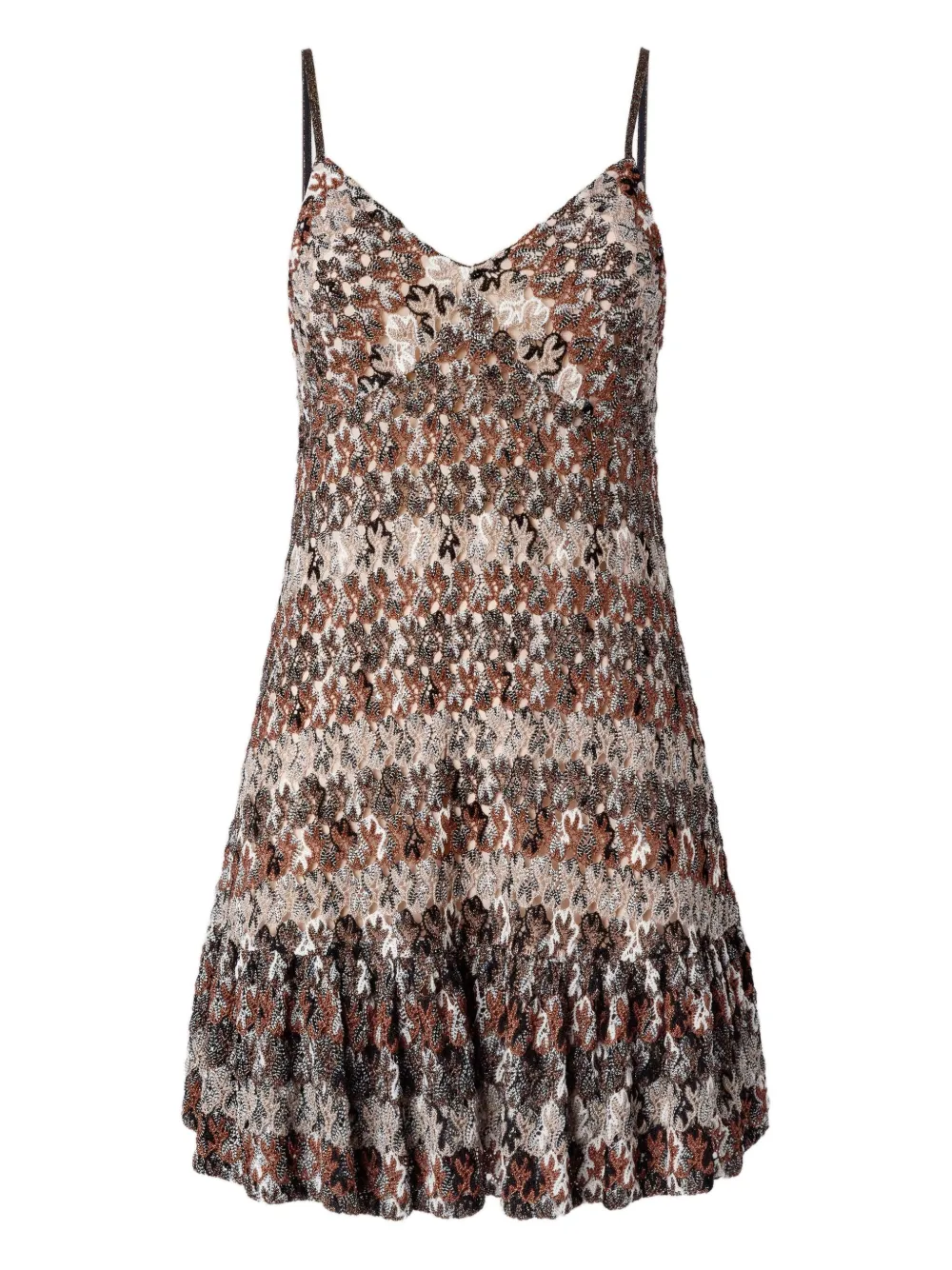 Missoni camouflage-pattern mini dress Beige