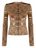 Missoni patterned wool-blend cardigan - Brown