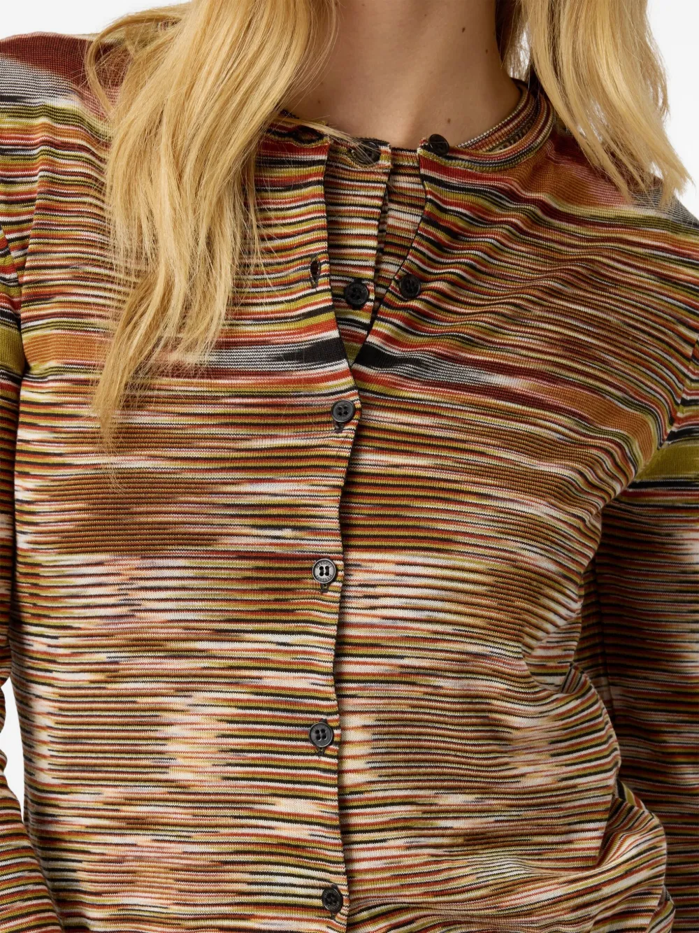 Missoni patterned wool-blend cardigan Bruin