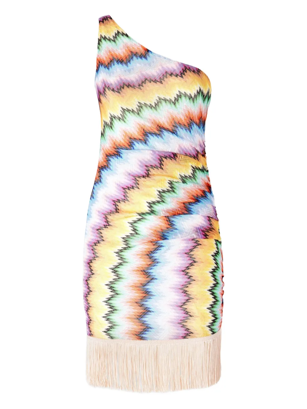 Missoni Zigzag Fringe Mini Dress In Multi