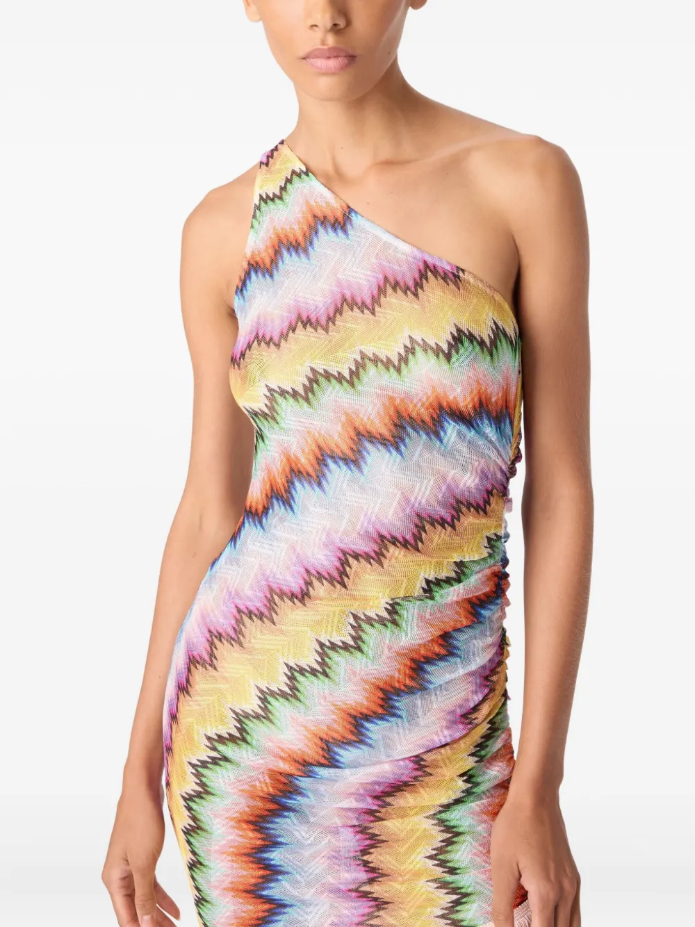 Missoni Zigzag Fringe Mini Dress In Multi