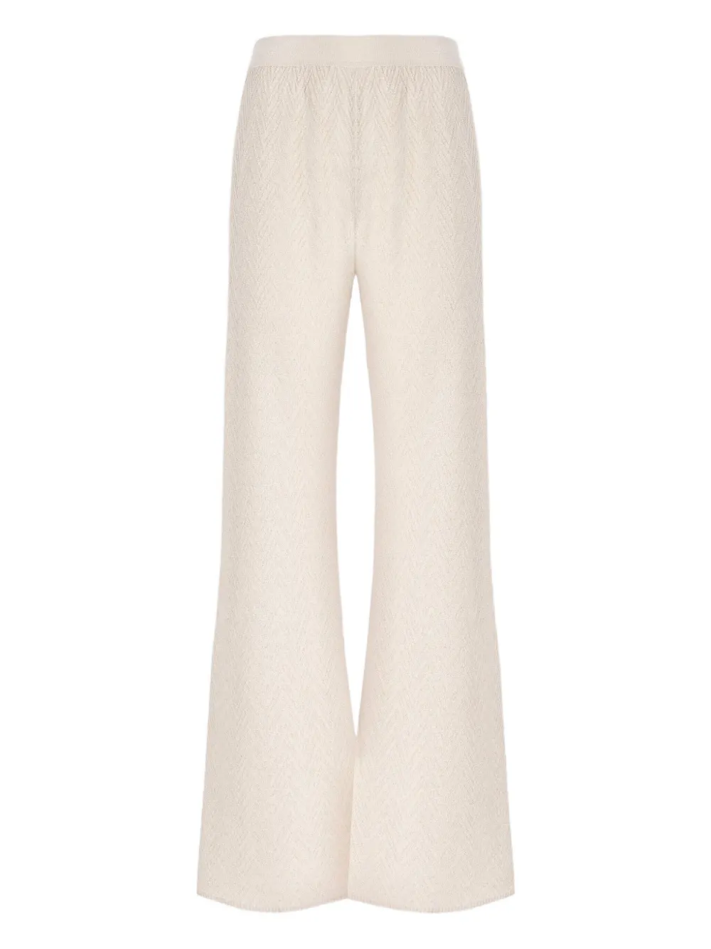 Missoni Zigzag Pattern Flared Trousers In Neutral