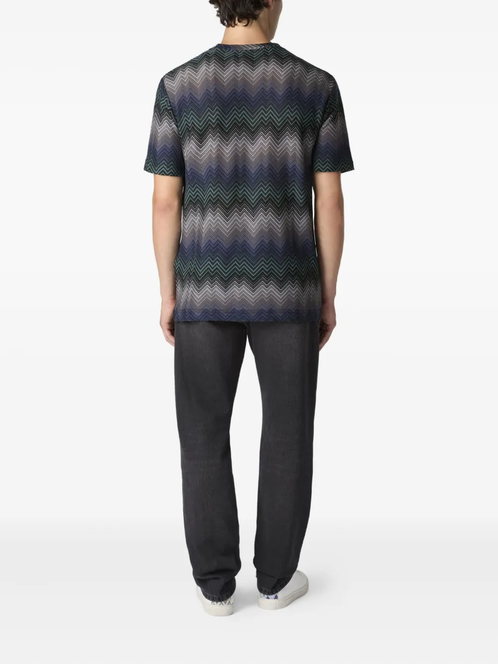 Missoni chevron-pattern T-shirt Blauw