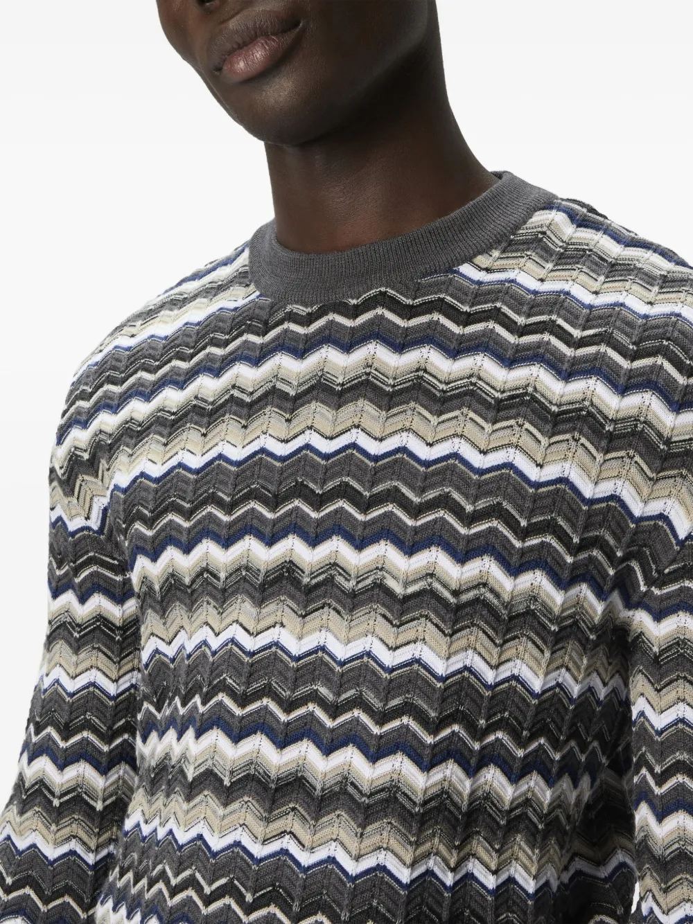 Missoni Trui met chevron patroon Grijs