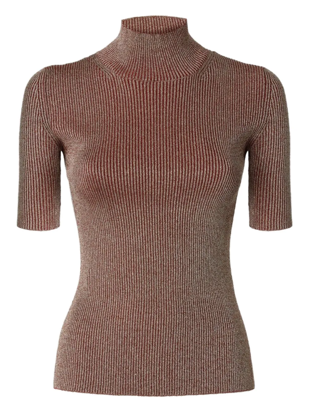 Missoni Metallic-effect Ribbed-knit Top In Pink