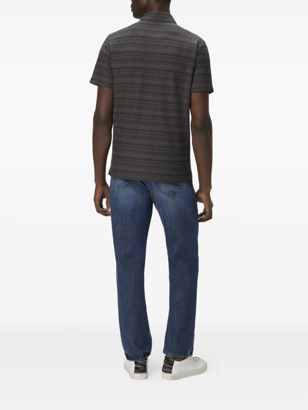 Missoni Poloshirt met chevron-patroon Grijs