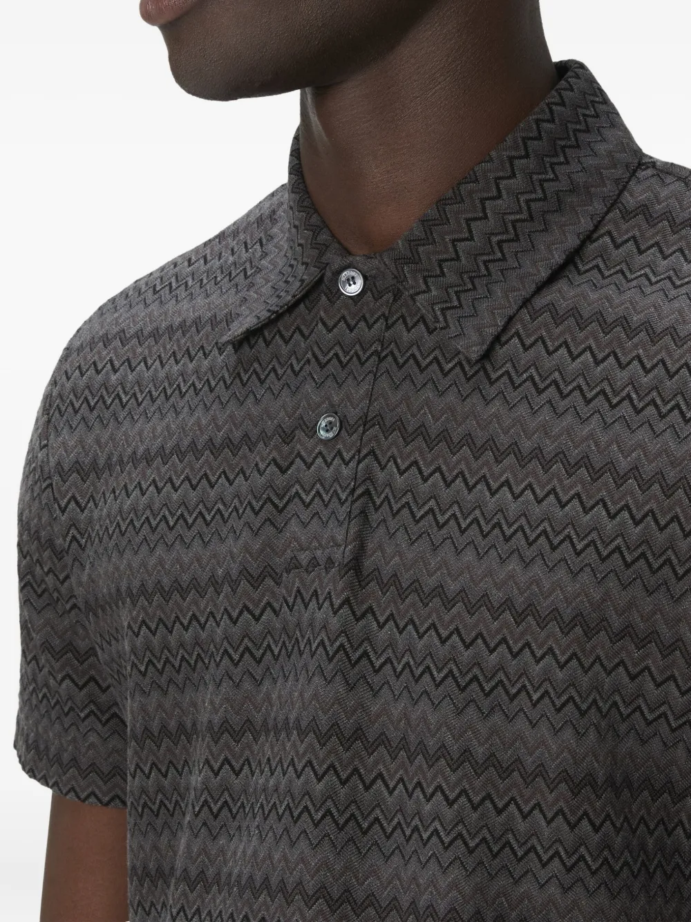 Missoni Poloshirt met chevron-patroon Grijs