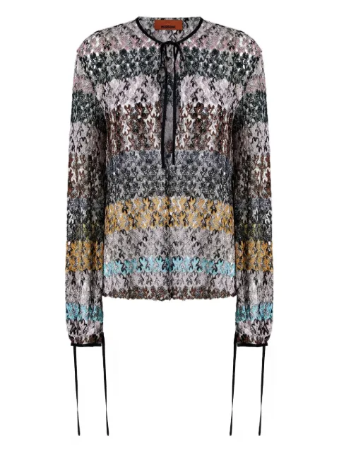 Missoni floral-lace long-sleeve top