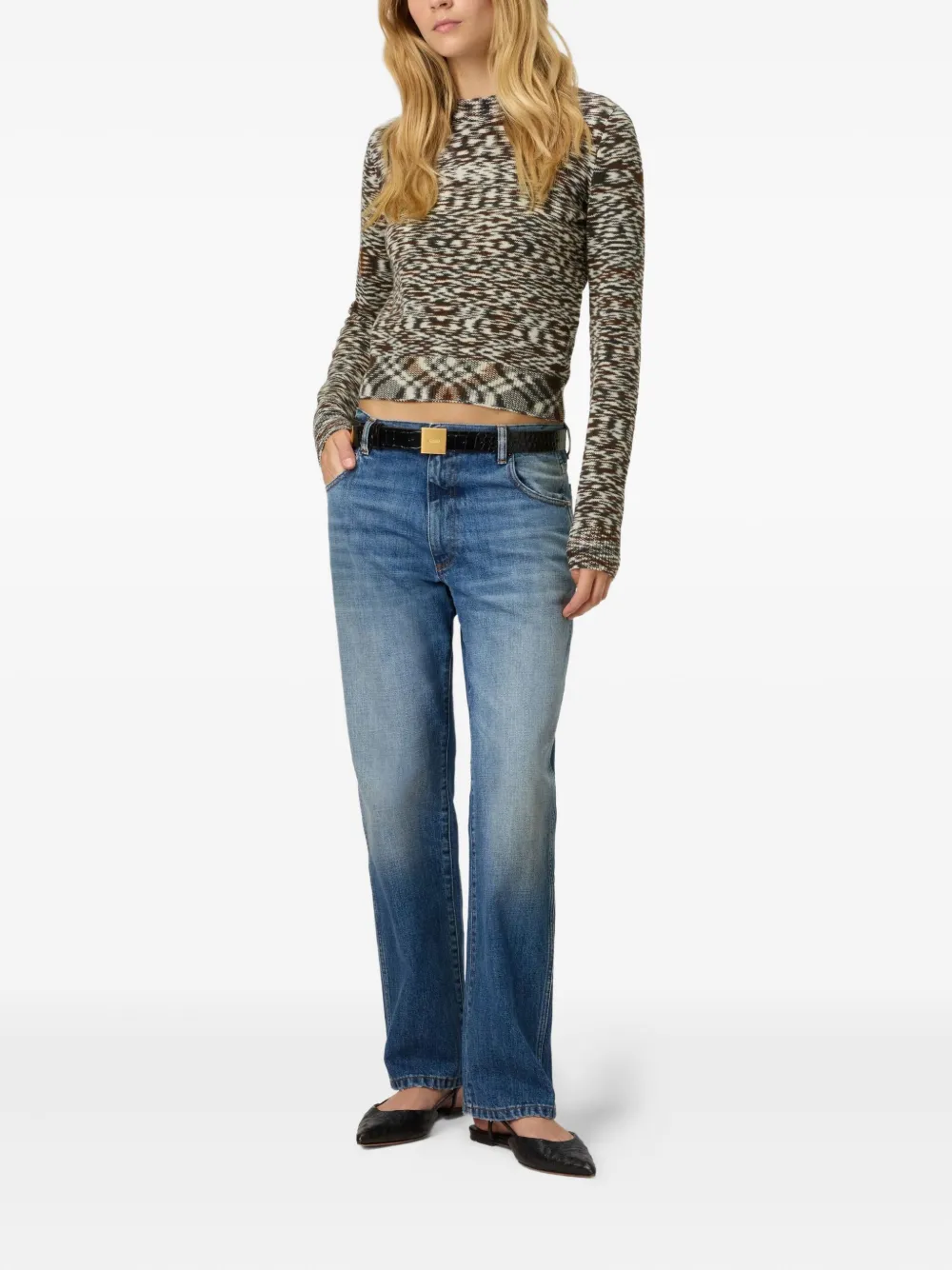 Missoni patterned crew-neck sweater Zwart