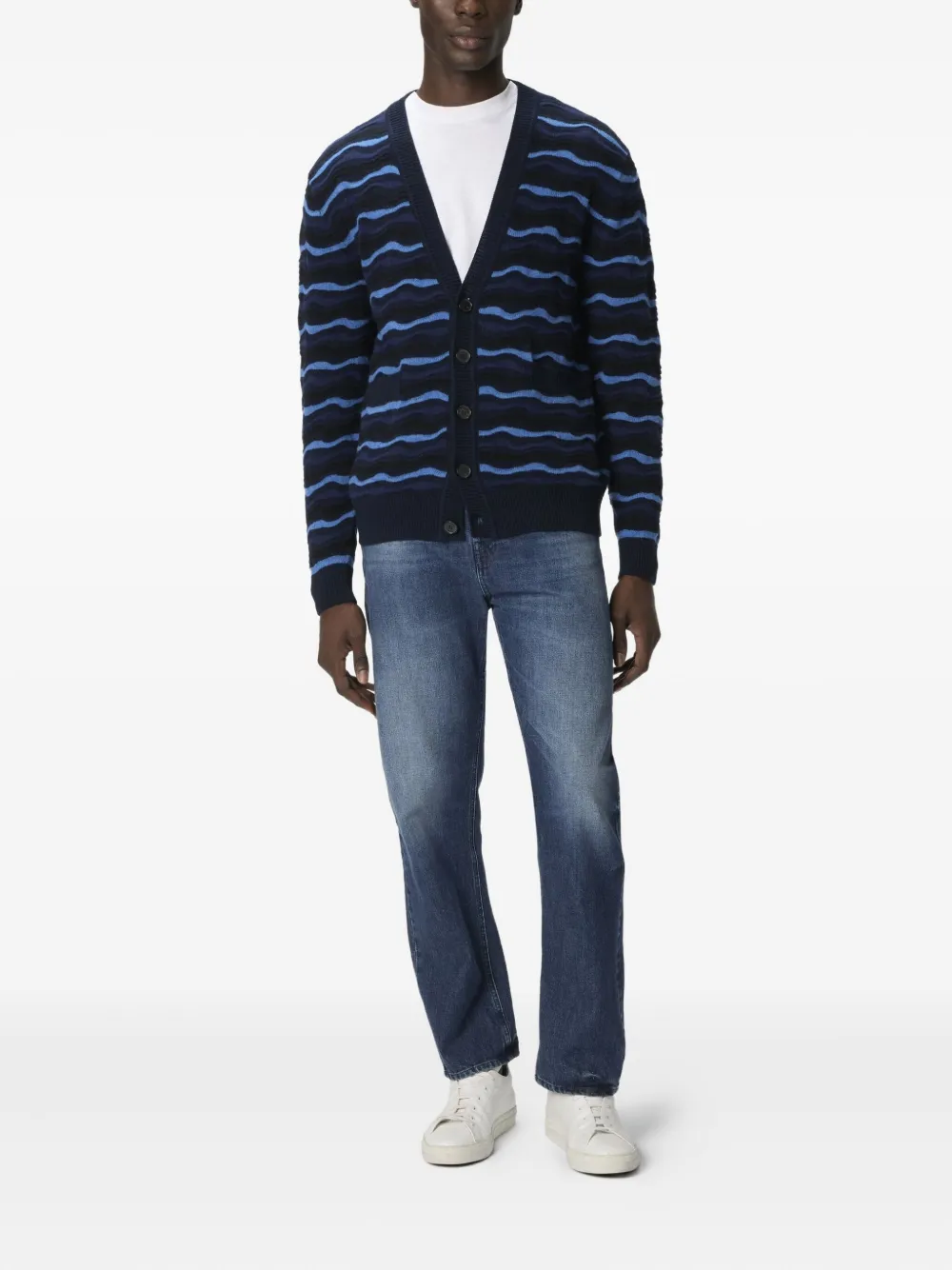 Missoni Vest met golvend patroon Blauw