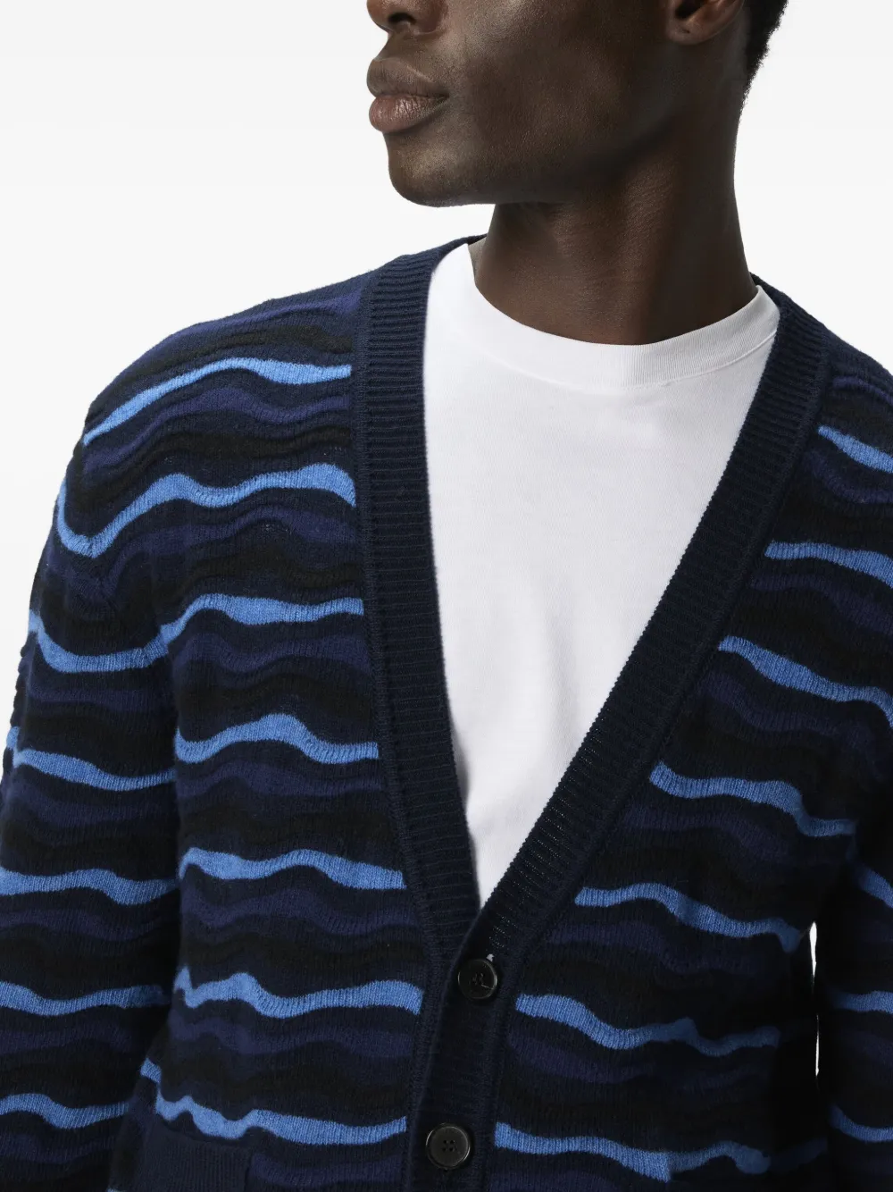 Missoni Vest met golvend patroon Blauw