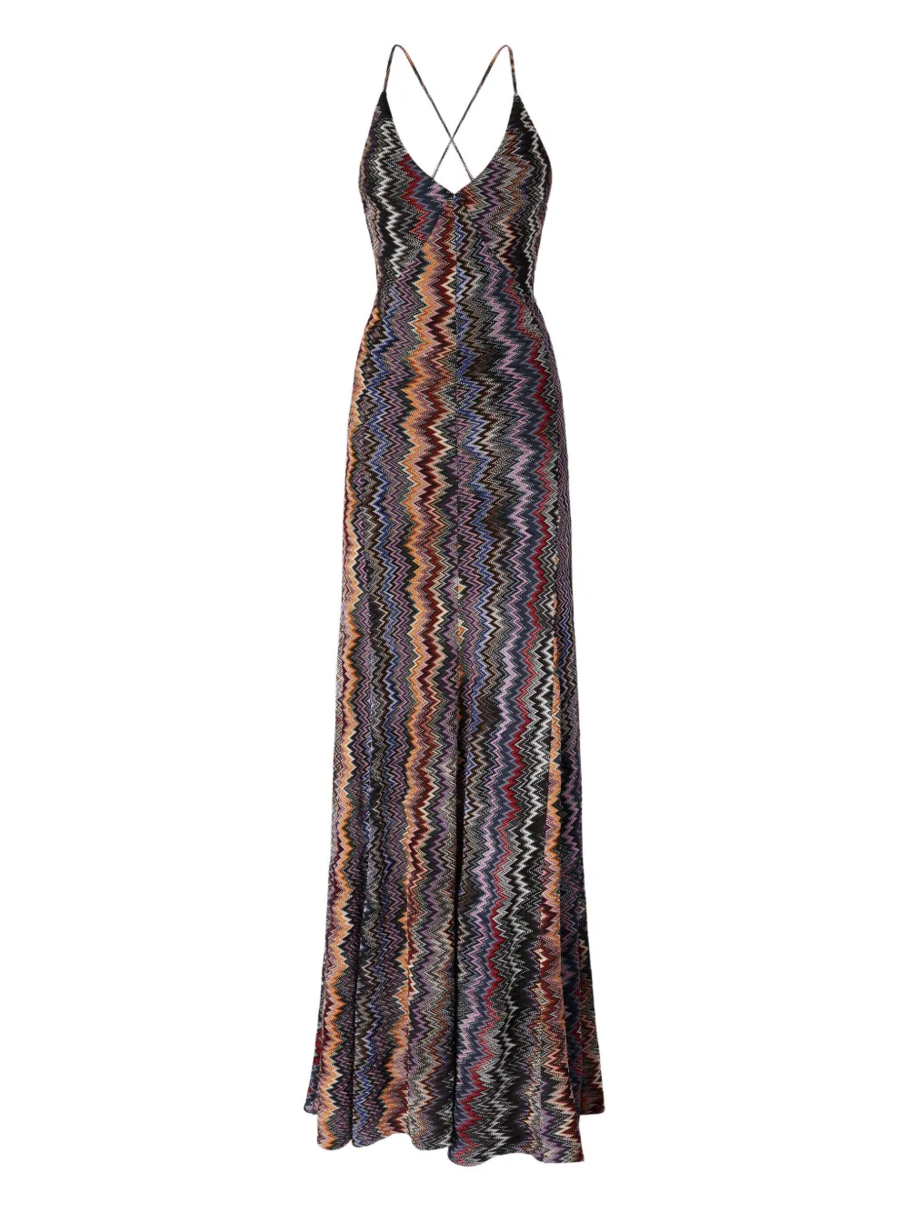 Missoni zigzag-pattern maxi dress Blauw