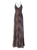 Missoni zigzag-pattern maxi dress - Blue