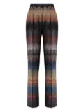 Missoni zigzag-pattern glitter-effect trousers - Grey