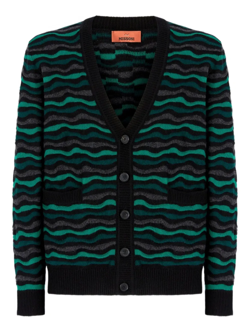 Missoni wave-pattern cardigan | Green | Image 1
