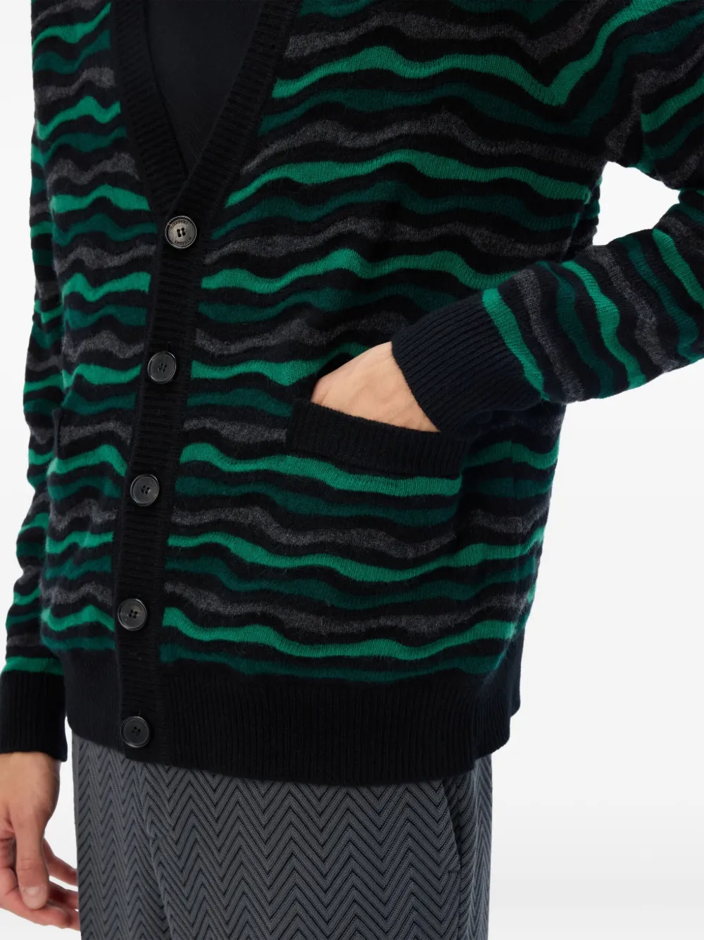 Missoni Vest met golvend patroon Groen