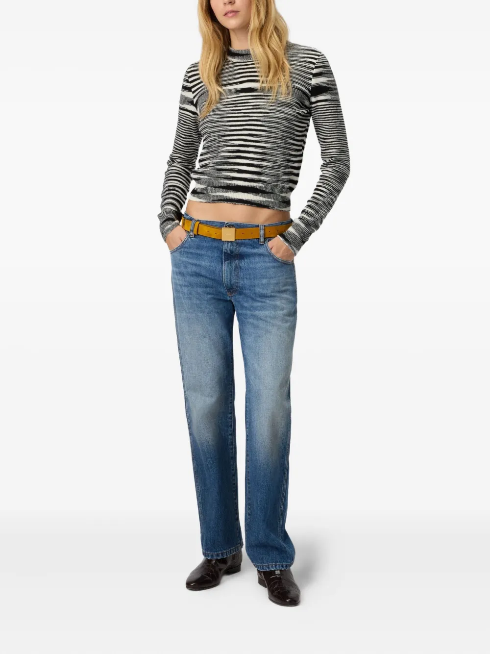 Missoni patterned crew-neck sweater Zwart