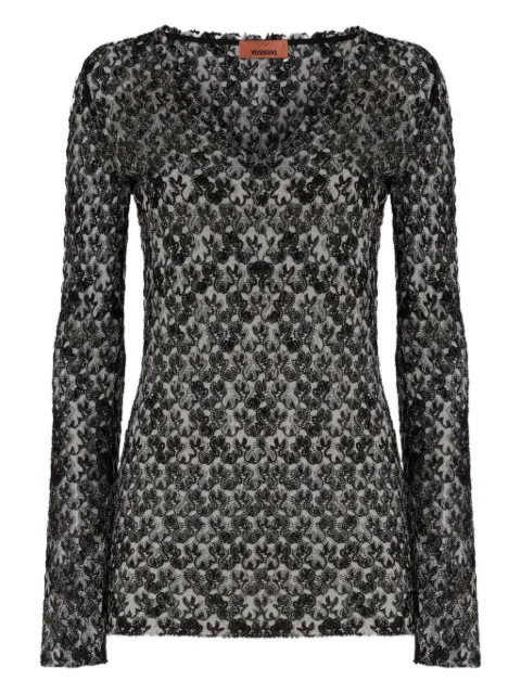 Missoni floral-lace long-sleeve top