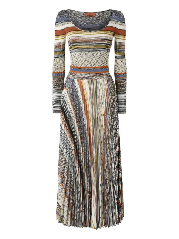 Missoni Striped Midi Dress in Neutrals