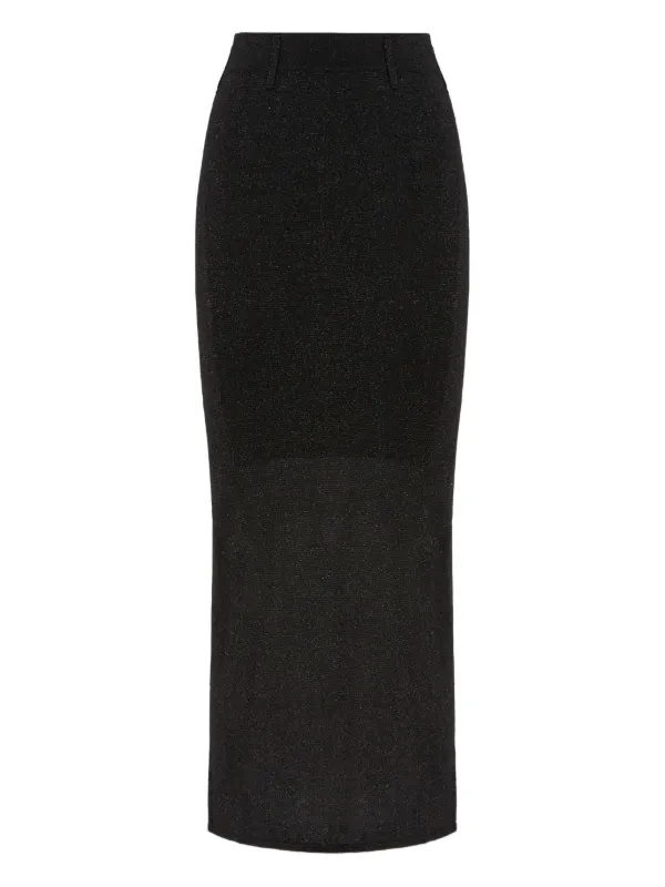 Missoni Metallic-detail Slit Skirt in Black