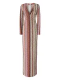 Missoni chevron-pattern maxi dress - Brown