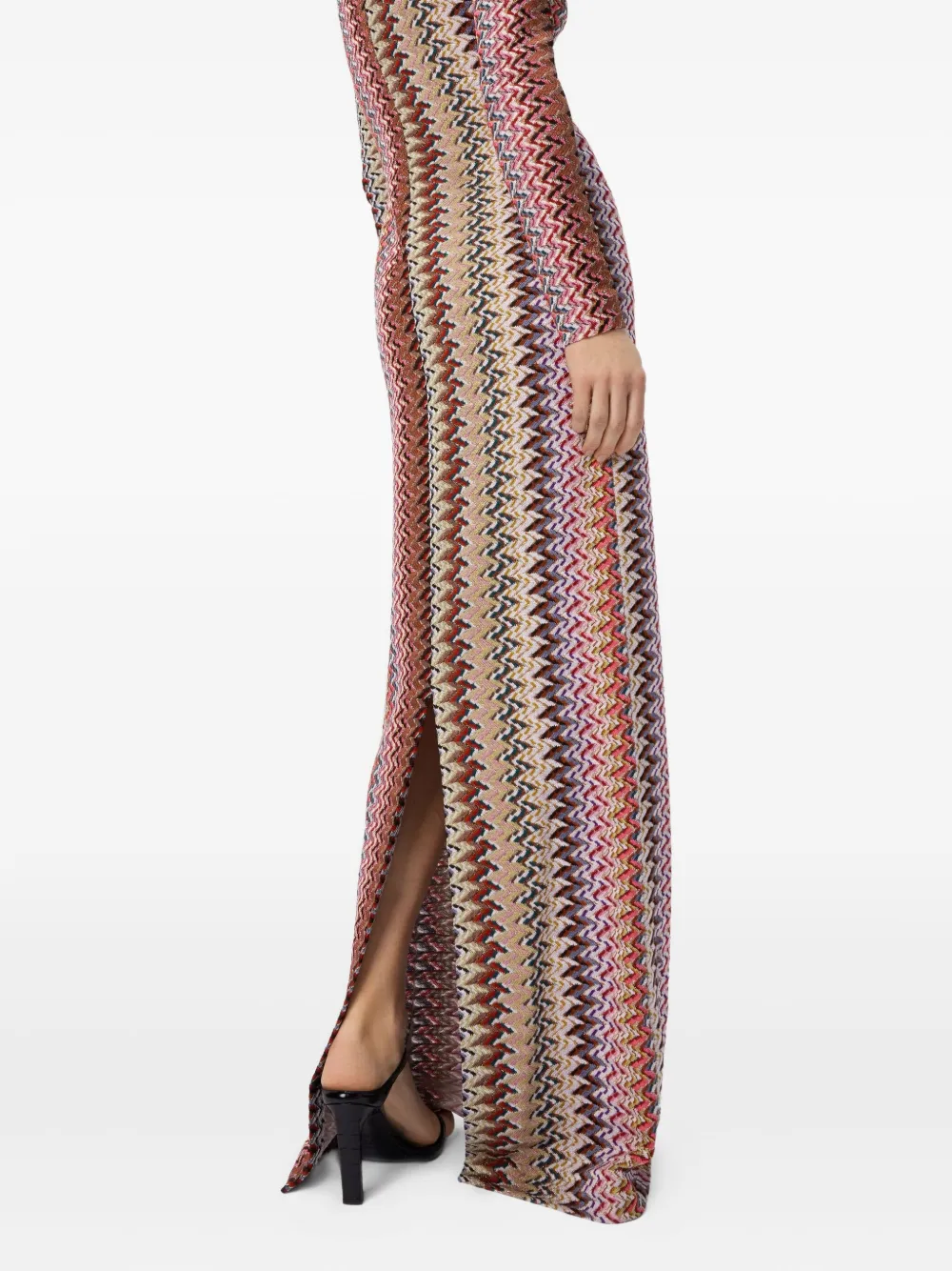 Missoni chevron-pattern maxi dress Bruin