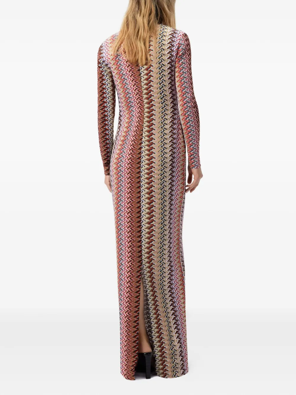 Missoni chevron-pattern maxi dress Bruin