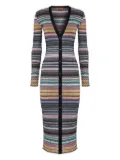 Missoni striped-pattern buttoned cardigan - Blue