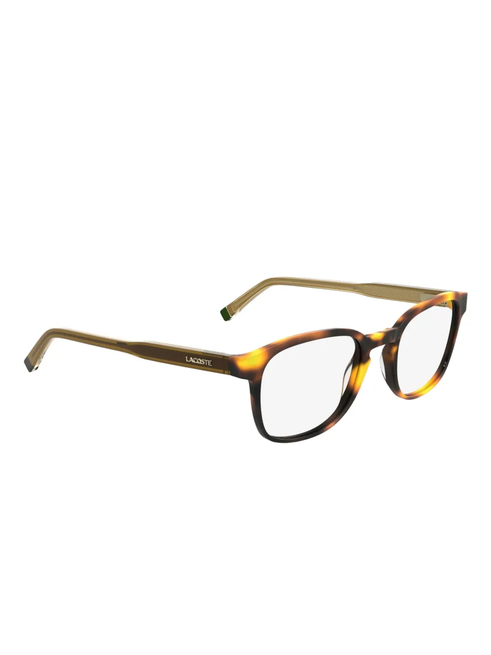 Lacoste Zonnebril met rechthoekig montuur en schildpadschild-effect Bruin
