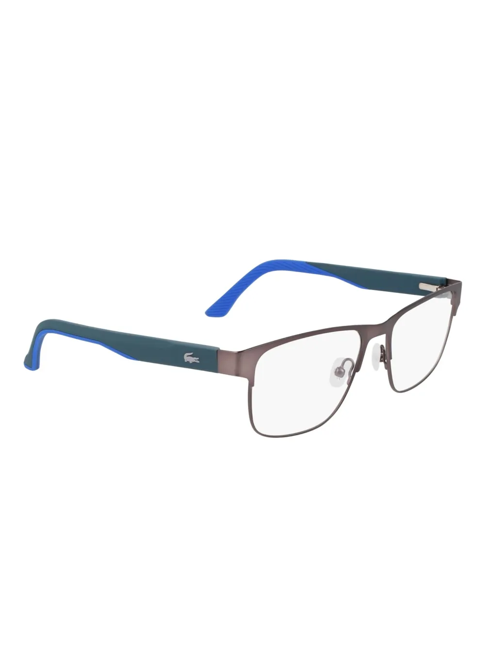 Lacoste Bril met metalen rechthoekig montuur Grijs