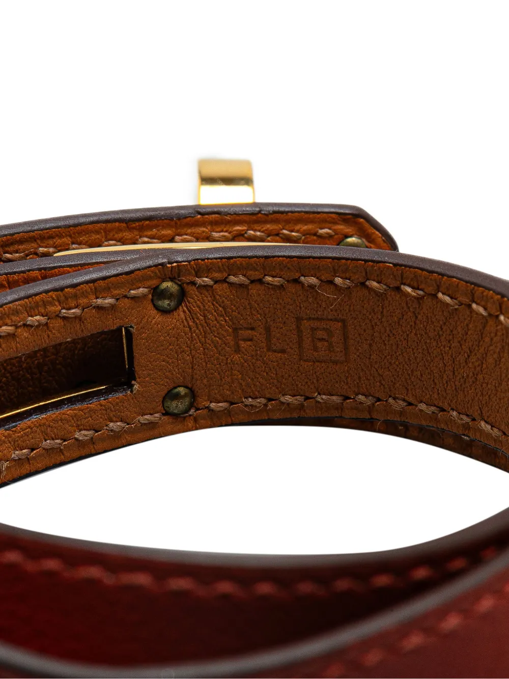 Pre-owned Hermes 2014 Leather Kelly Double Tour Bracelet Costume Bracelet