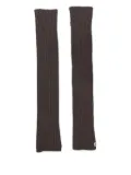 Rick Owens virgin wool sleeves - Brown