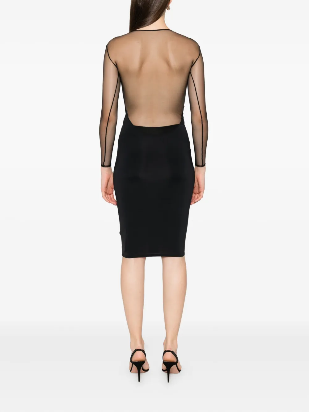 Maison Close Mini-jurk met lange mouwen Zwart