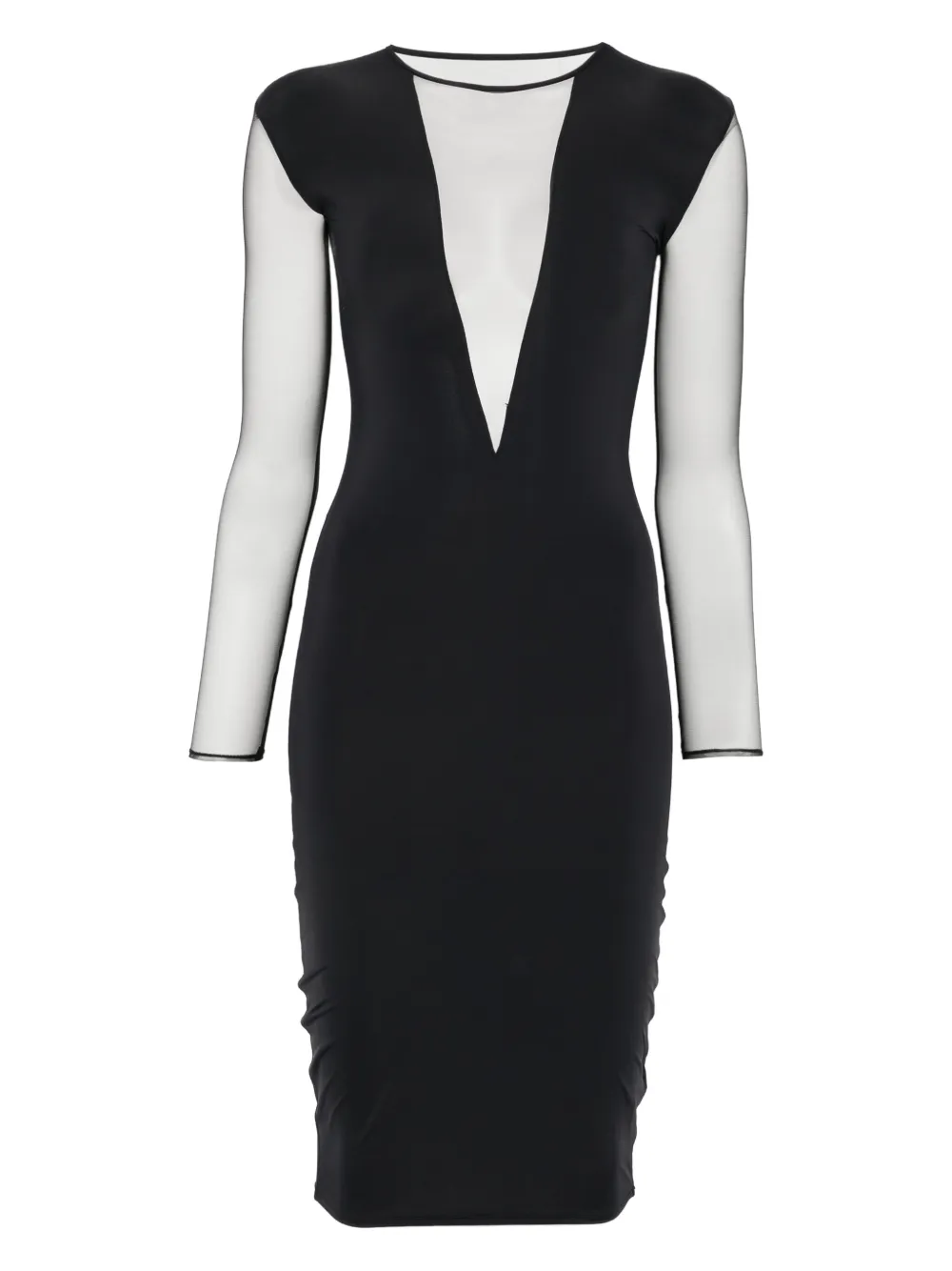 Maison Close Mini-jurk met lange mouwen Zwart
