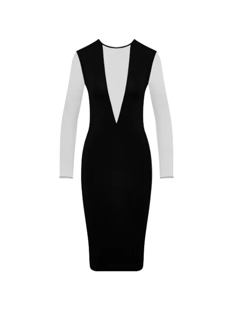 Maison Close Pure Tentation long-sleeve V-Neck midi dress