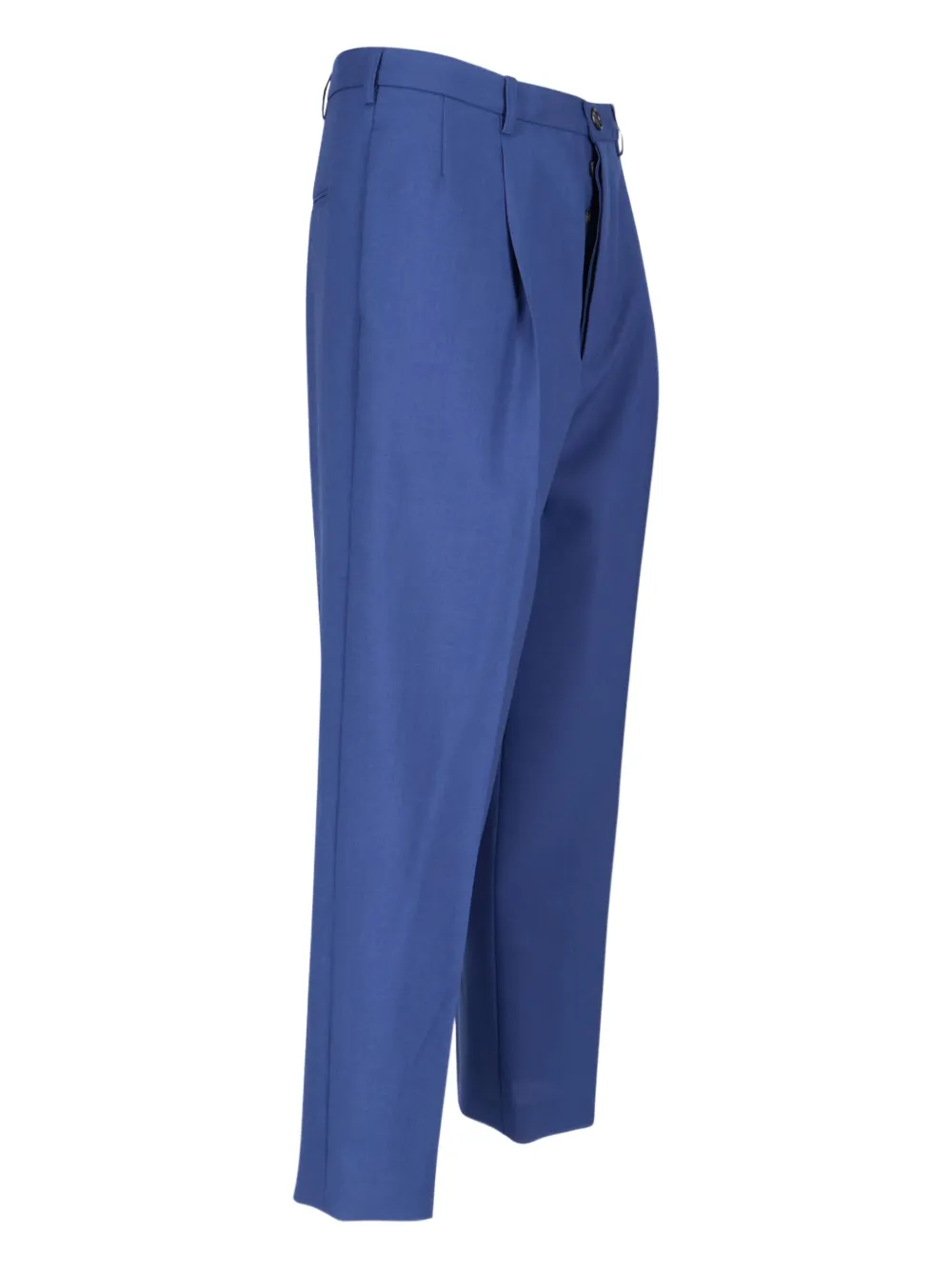 Marni pleated virgin wool trousers Blauw