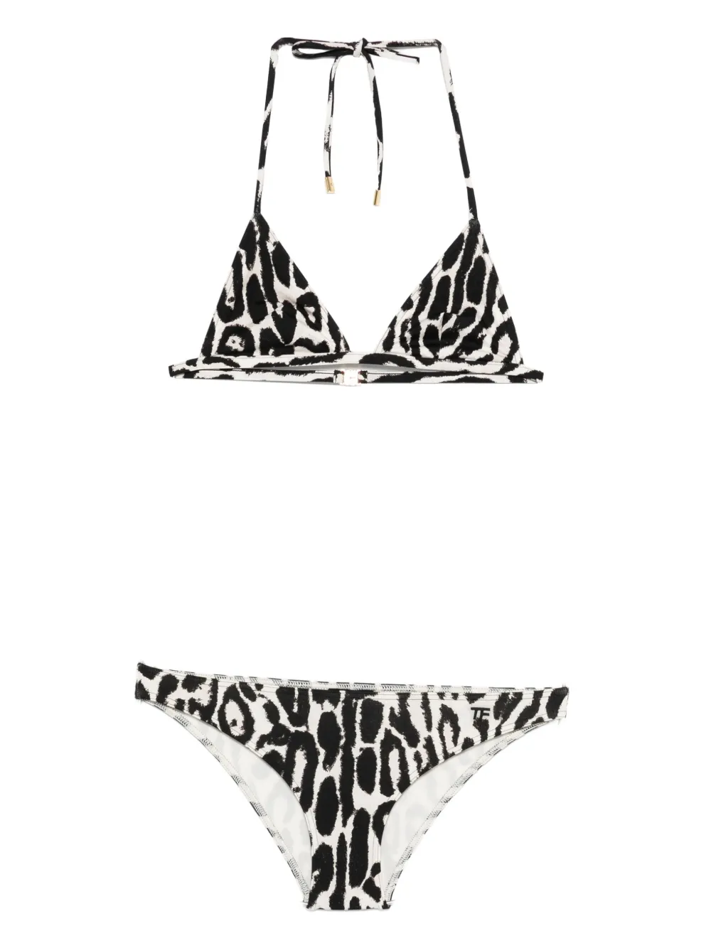 TOM FORD Triangel bikini met luipaardprint Beige