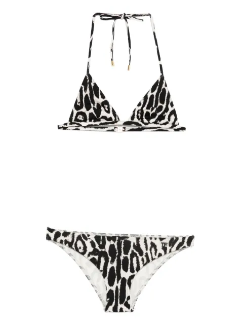 TOM FORD leopard-print triangle bikini