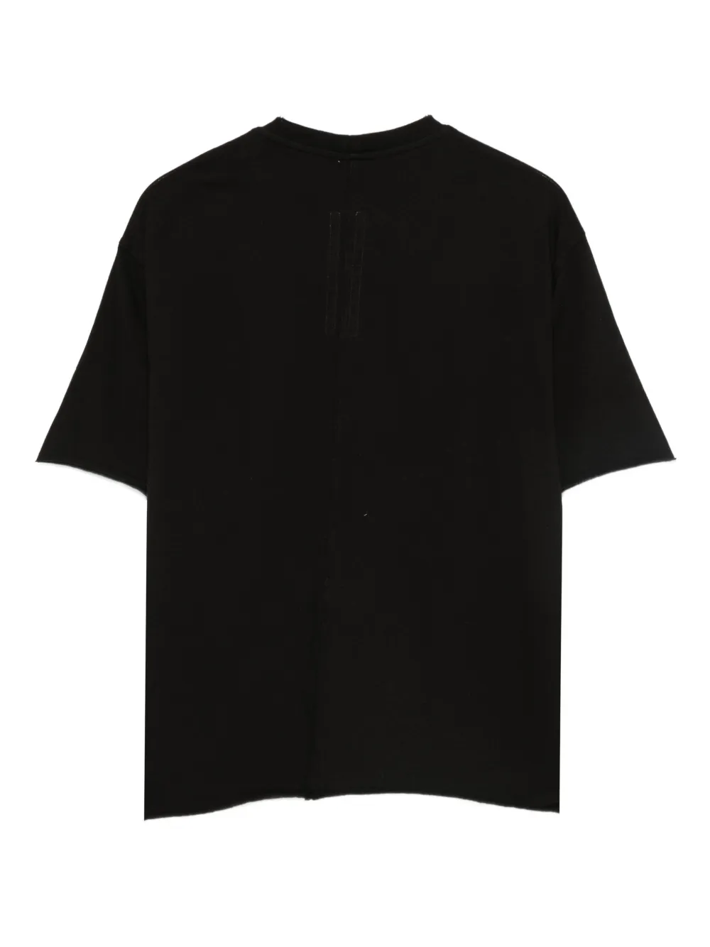 Rick Owens Kids logo-detail raw-edge T-shirt Zwart