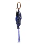 Nannacay bead-embellished parrot keyring - Blue