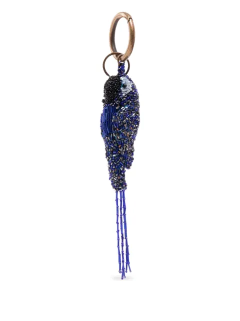 Nannacay bead-embellished parrot keyring