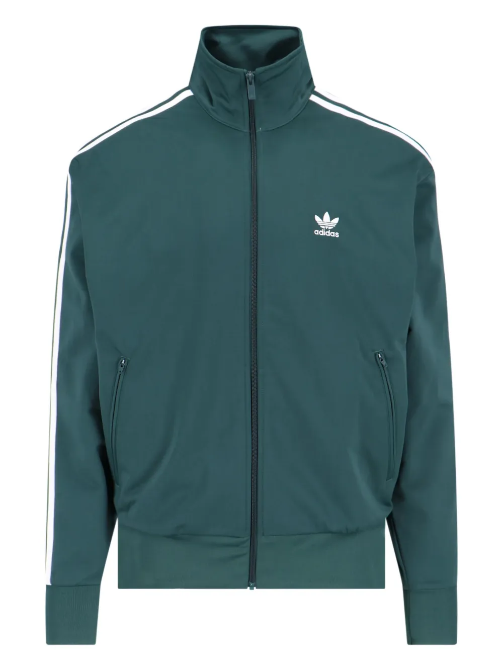 adidas Firebird 3-stripes zip-up track top | Green | Image 1