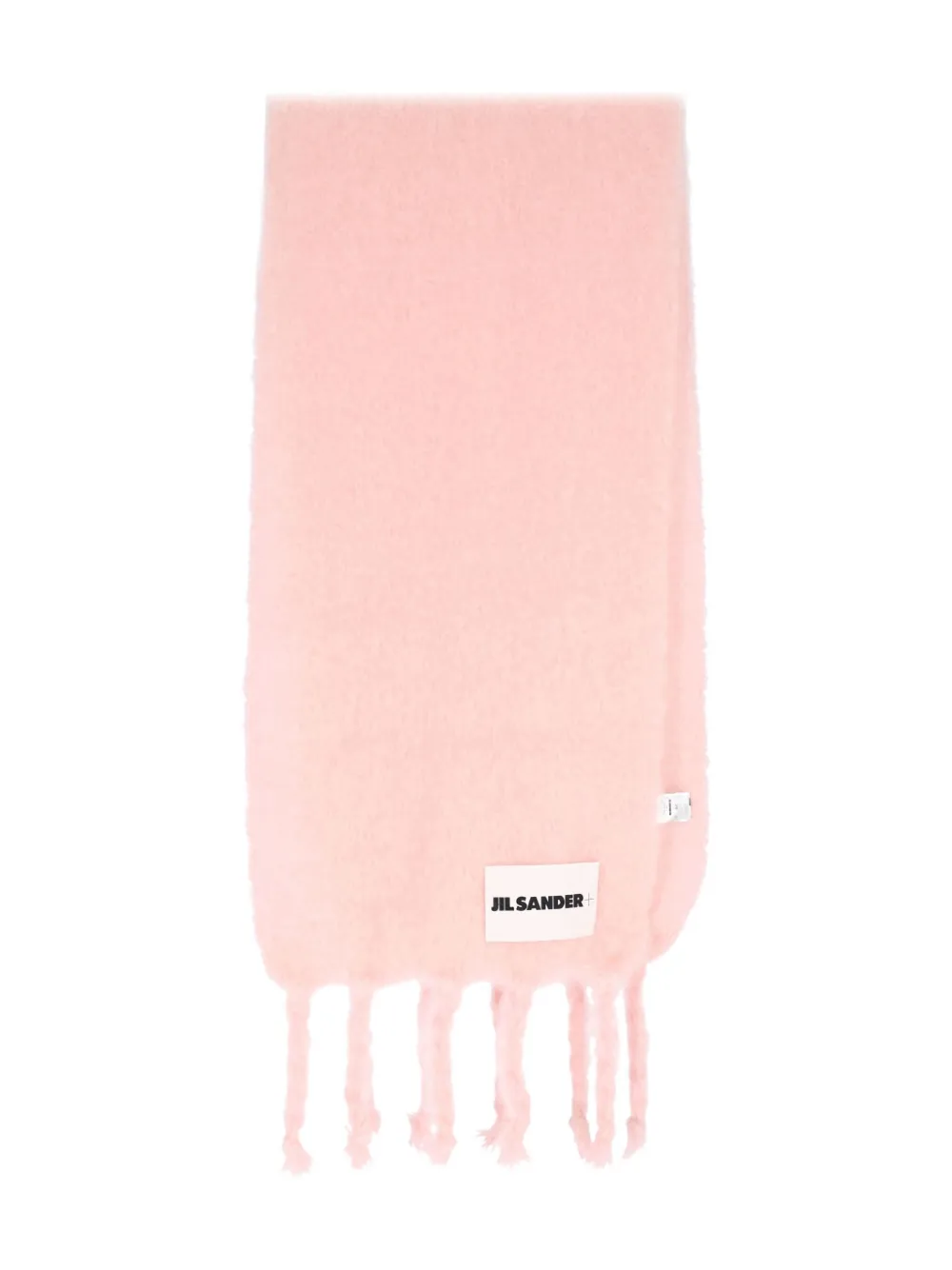 Jil Sander fringed scarf Roze