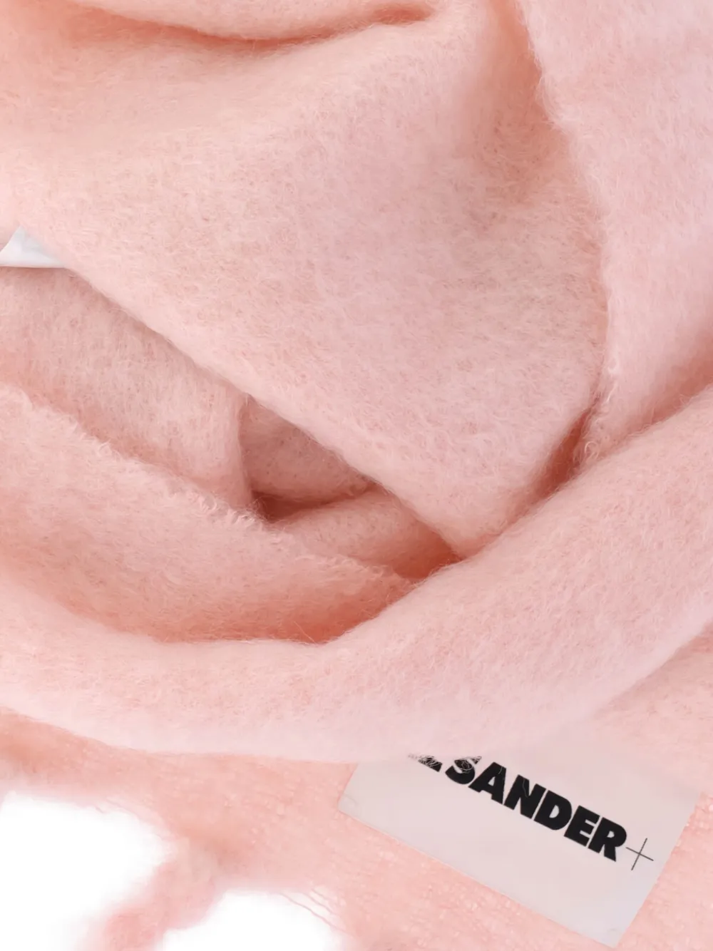 Jil Sander fringed scarf Roze