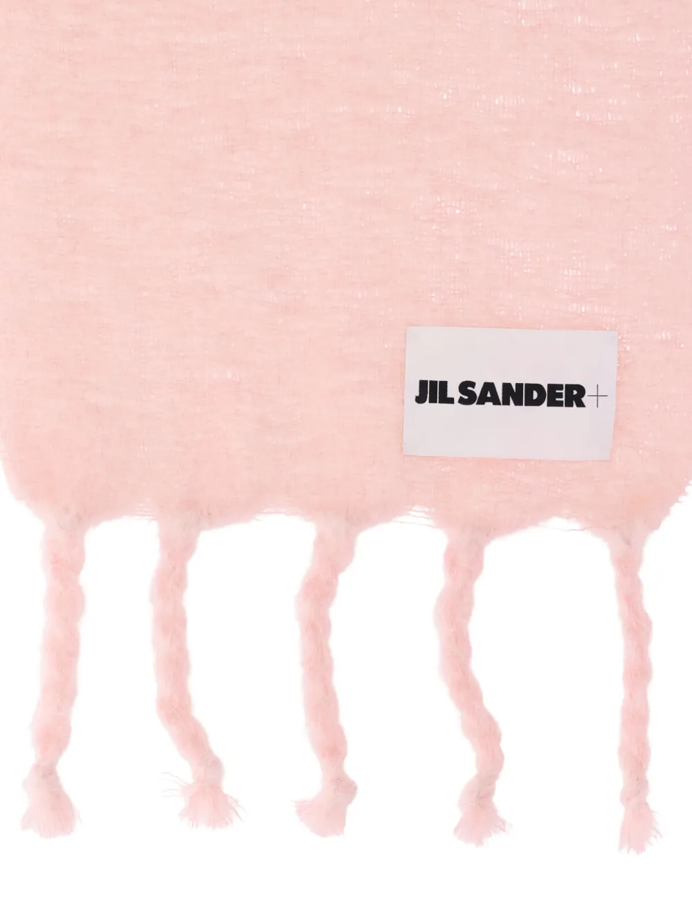 Jil Sander fringed scarf Roze
