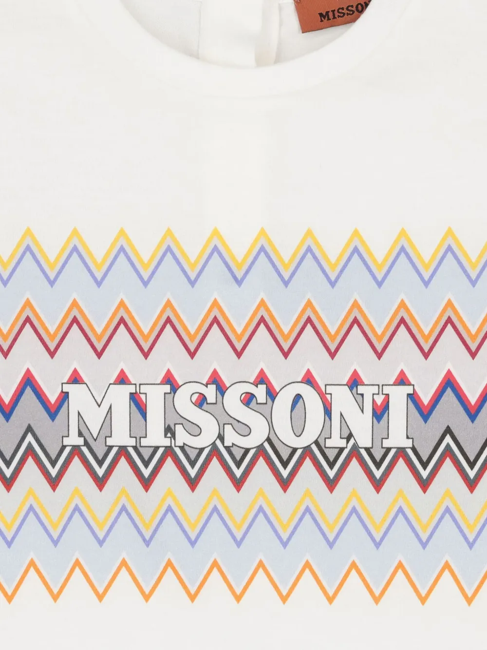 Missoni Kids T-shirt met zigzag-print Wit