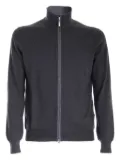 GIUUNO high-neck zip-up cardigan - Grey