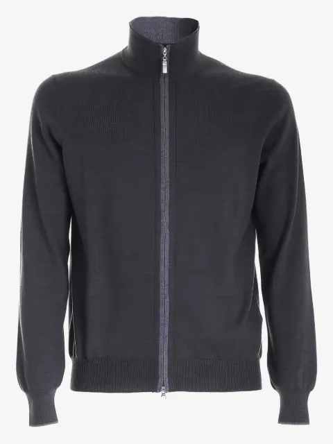 GIUUNO high-neck zip-up cardigan 