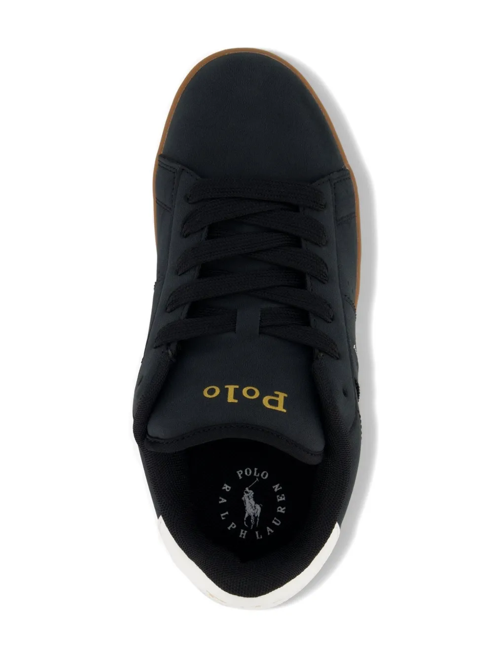 POLO RALPH LAUREN KIDS Bedford sneakers met geborduurd logo Zwart